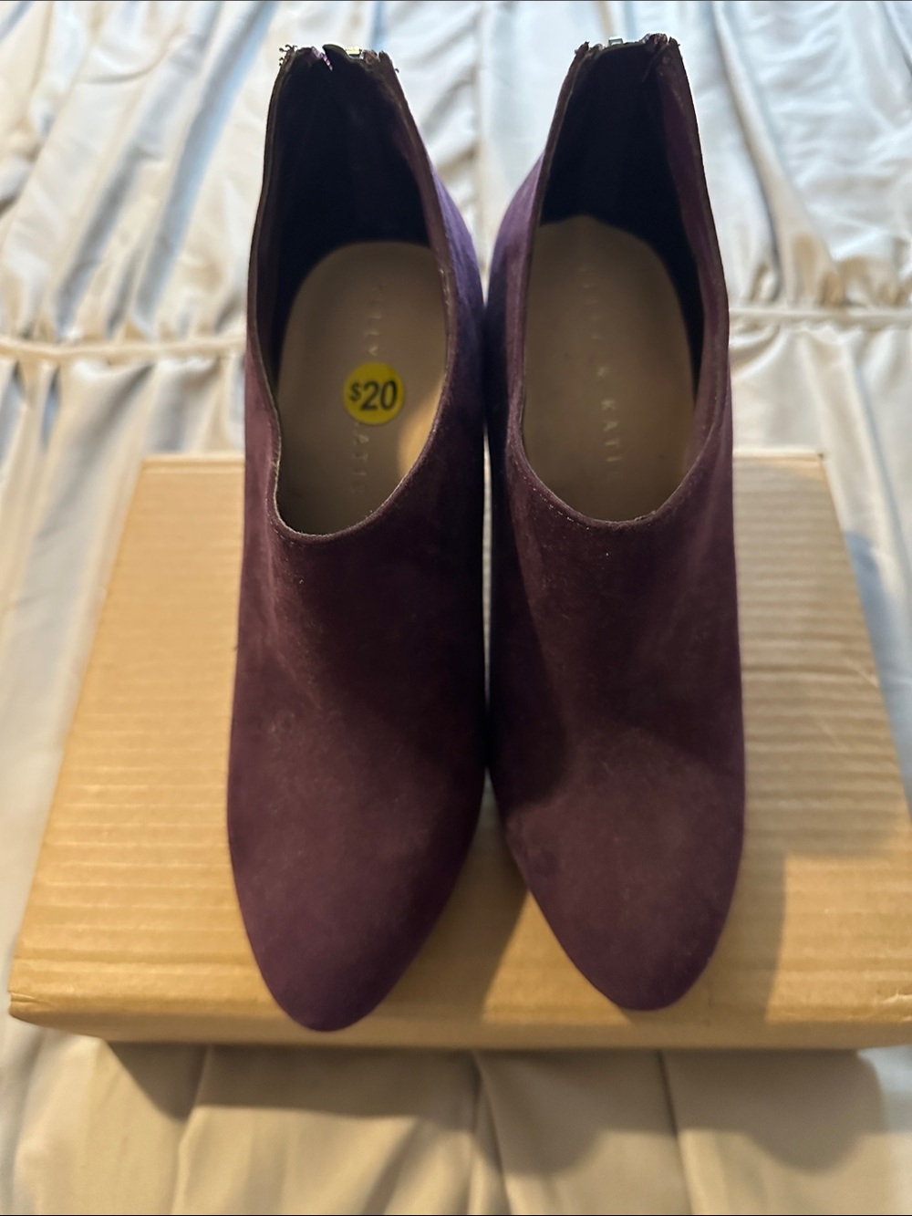 Kelly & Katie Plum Suede Ankle Booties